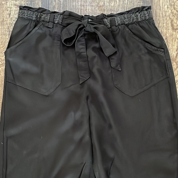 Knox Rose 100% Rayon Black Ankle Joggers Pull-On Pants, Size Small,Elastic Waist - Picture 3 of 15